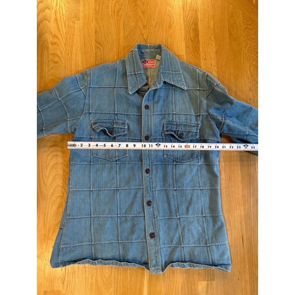 Crown Colony Denim Patchwork Jacket Medium Blue J… - image 6